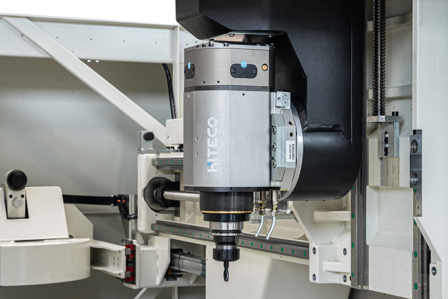 Detailed view of the Bolero 4’s electrospindle paired with the 12-position automatic tool changer, showcasing its capability for precise and efficient machining operations.